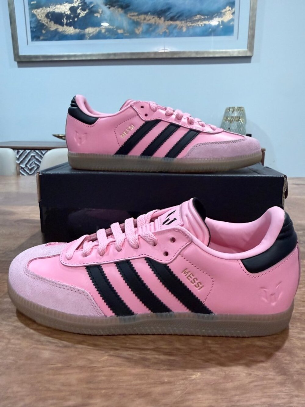 Adidas Samba Messi J Pink Size 5Y/6.5W BNIB - Picture 1 of 10